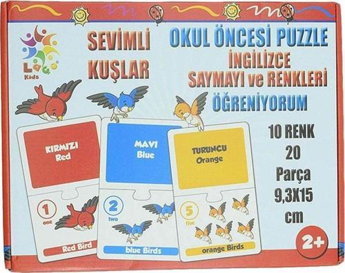 Sevimli Kuşlar Okul Öncesi Eşleştirme Oyunu 20 Parça