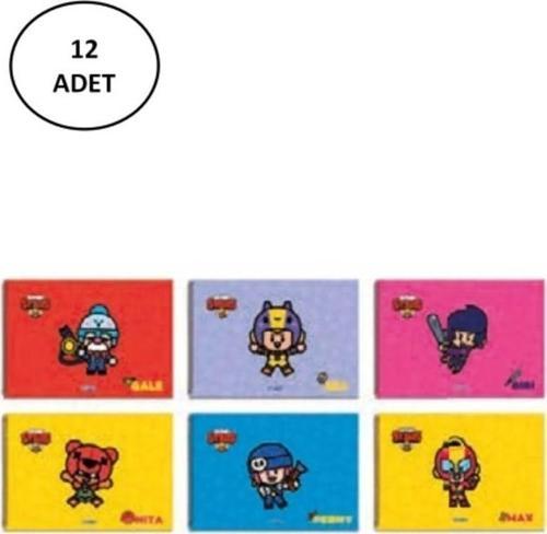 Gıpta Brawl Stars Spiralli Resim Defteri 25X35Cm 15 Yaprak (12 Li Paket)