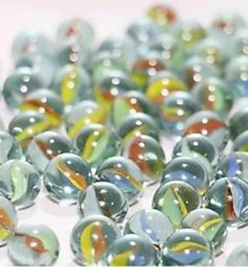 100 Adet Karışık Renk Cam Misket Bilye Oyuncak Cam Bilya Gülle