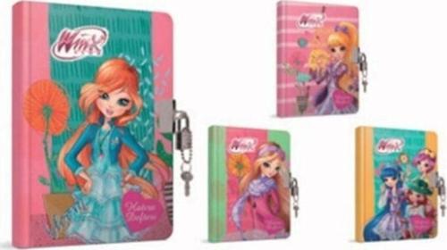 Gıpta Winx Hatıra Defteri İplik Dikişli Kilitli 14X20 96 Yaprak