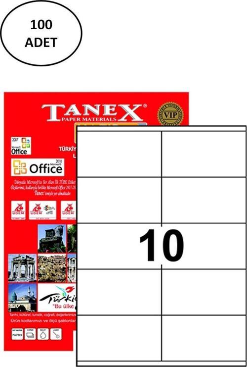 Tanex Tw-2610 105X57 Mm 100 Adet Laser Etiket