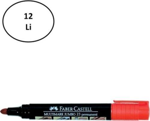 Faber Castell Permanent Markör Jumbo 23 Kırmızı 12'Li