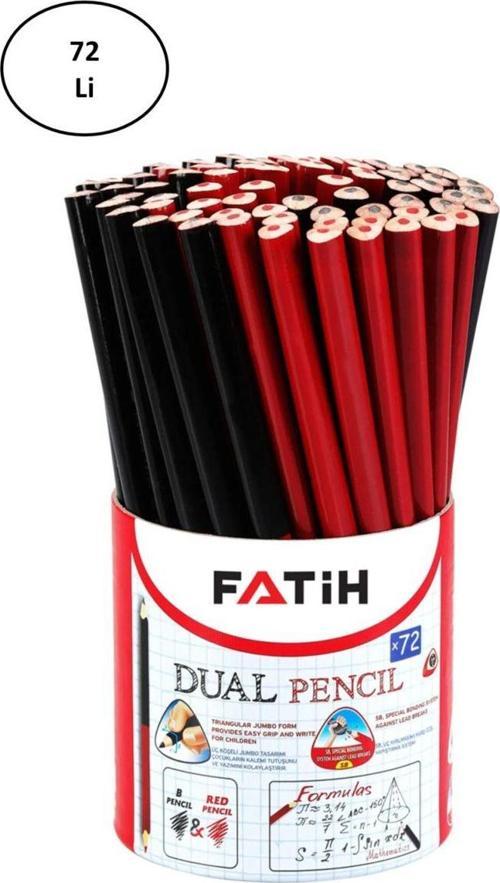  Fatih Jumbo Üçgen Ilk Kalemim Kırmızı Ve Siyah 72Li Kutu