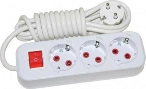Asel Priz 3 Lü 3 Mt Anahtarlı