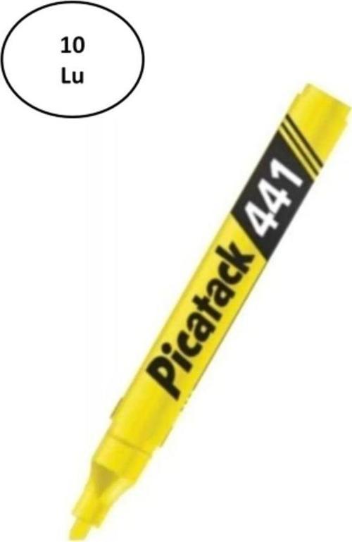 Force Picatack 441 Fosforlu Kalem Sarı 10'Lu