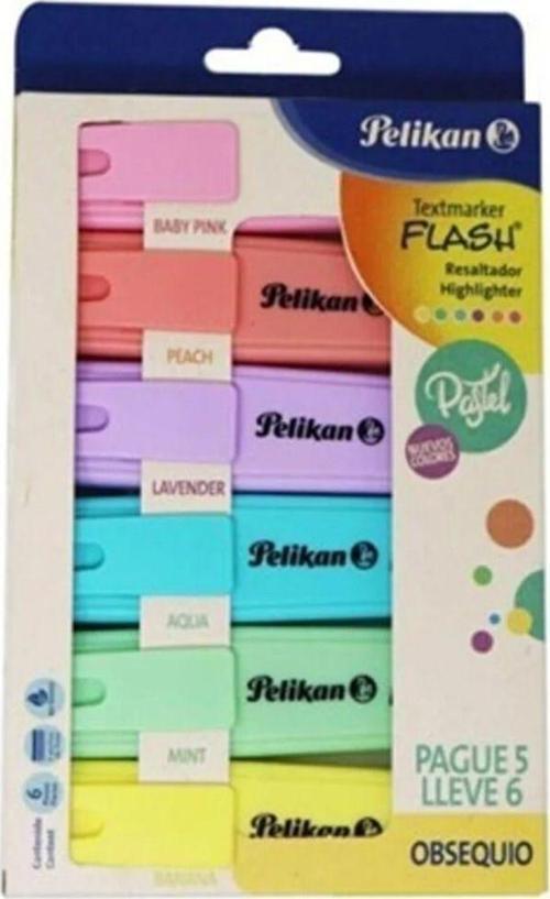 Fosforlu Kalem (İşaret Kalemi) Pastel 6 Renk
