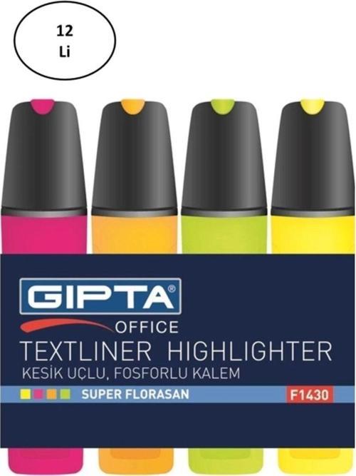 Gıpta Fosforlu Kalem 5Mm Kesik Uç Yeşil 12'Li