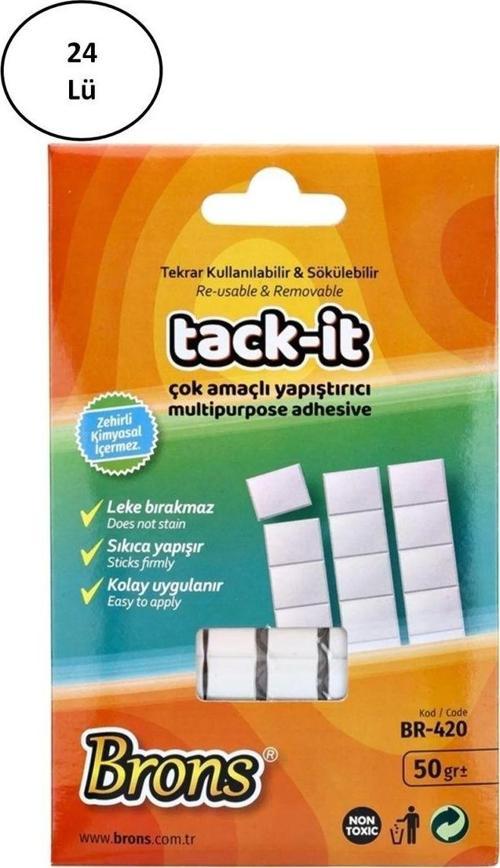 Brons Tack-It Hamur Yapıştırıcı Beyaz 50 Gr. 24'Lü
