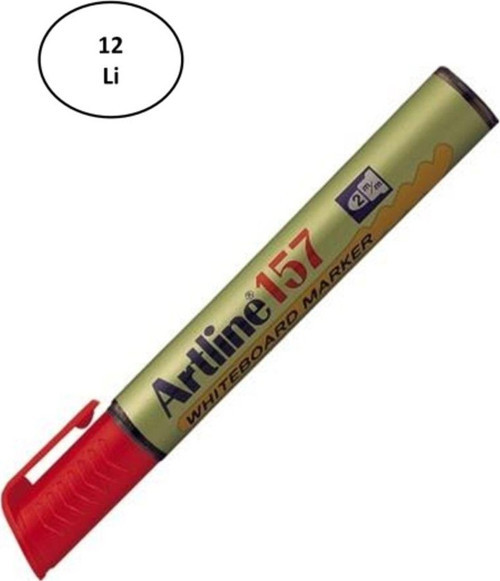 Artline 159 Whiteboard Marker Red Kesik Uç 12'Li