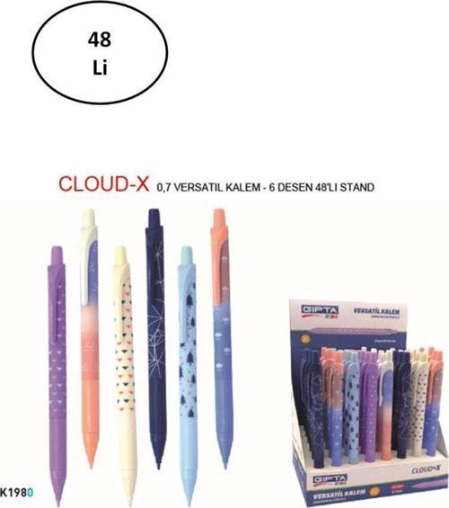 Gıpta Versatil Kalem Cloud X 0.7 Mm 6 Desen 48 'Li Stand