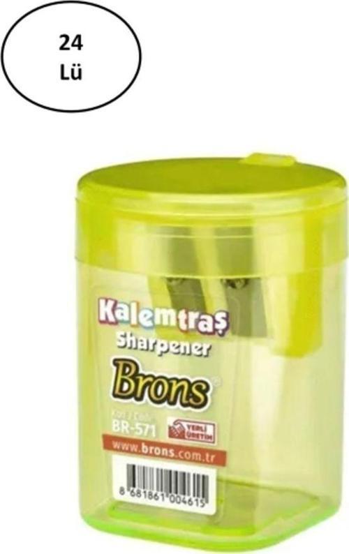 Brons Br-571 Silindir Hazneli Kalemtıraş 24'Lü