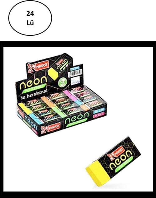 Mikro 2B-24N Neon Soft Silgi 24'Lü Paket