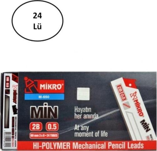 Mikro 75Mm Cetvelli Pl022 Lead 2B Çakmaklı 0.5Mm 24'Lü Kalem Ucu