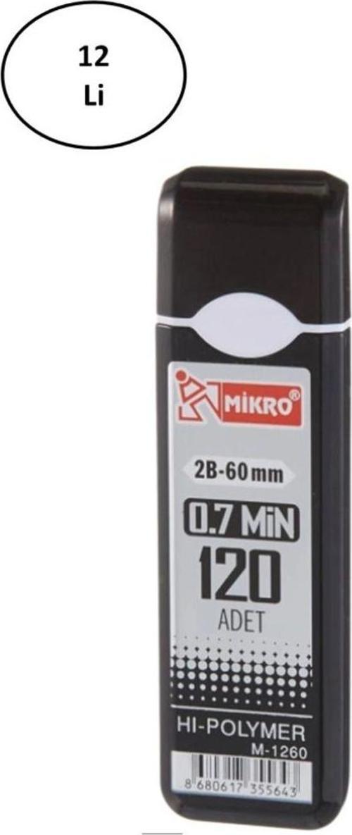 Mikro M-1260 60Mm Kurşun Kalem Ucu 0.7Mm 12'Li