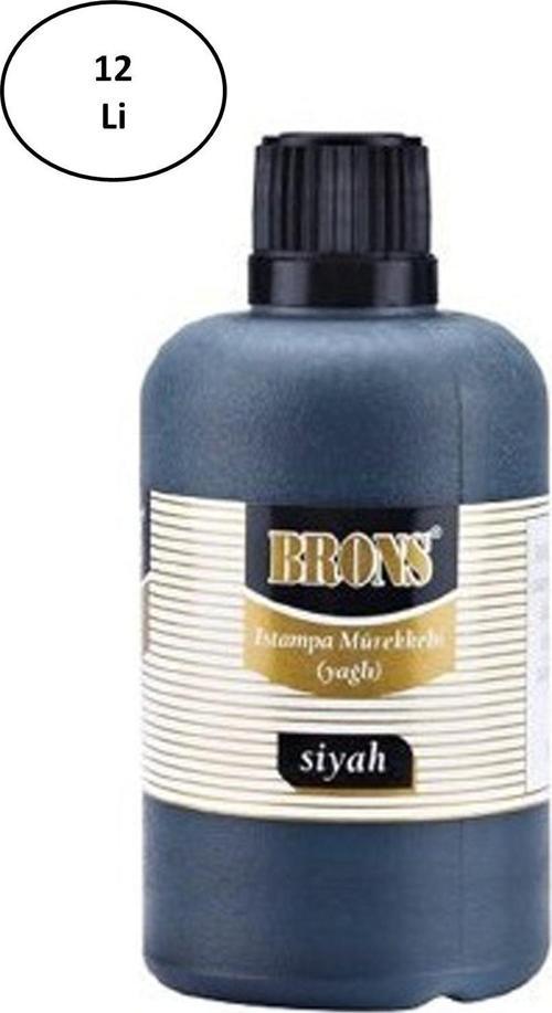 Brons Stampa Mürekkebi Siyah 30 Cc 12'Li