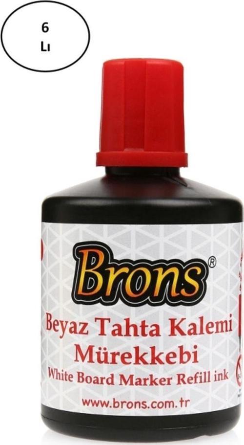 Brons Tahta Kalem Mürekkebi Kırmızı 100 Cc 6'Lı