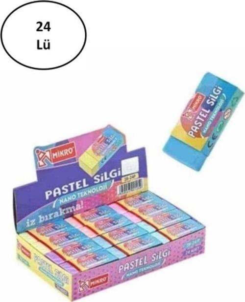 Mikro Pastel Silgi (2B-24P) 24'Lü