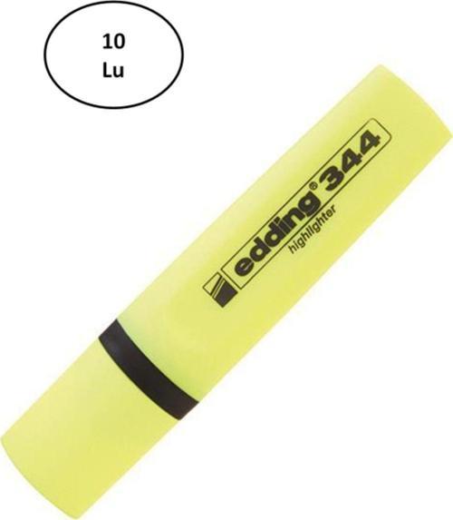 Edding Fosforlu Kalem Sarı Edd-344 10'Lu