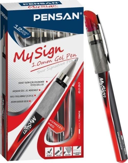 Pensan My Sıgn Jel Roller Kalem Kırmızı 1Mm 12'Li