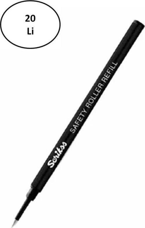 Scrikss Siyah 20 Li Roller Kalem Refili