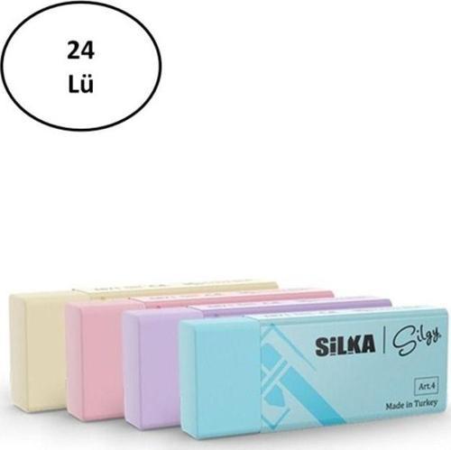 Silka Art.44 Pastel Orta Boy Sınav Silgisi 4'Lü 24'Lü