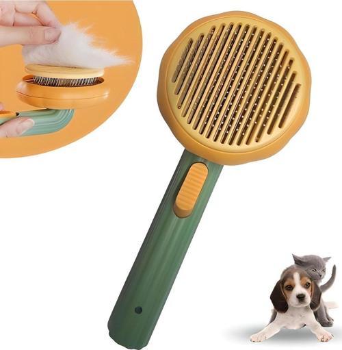 Plastik Yeşil Evcil Hayvan Bakım Pet Fırçası Çok Amaçlı Pet Fırçası Yeşil