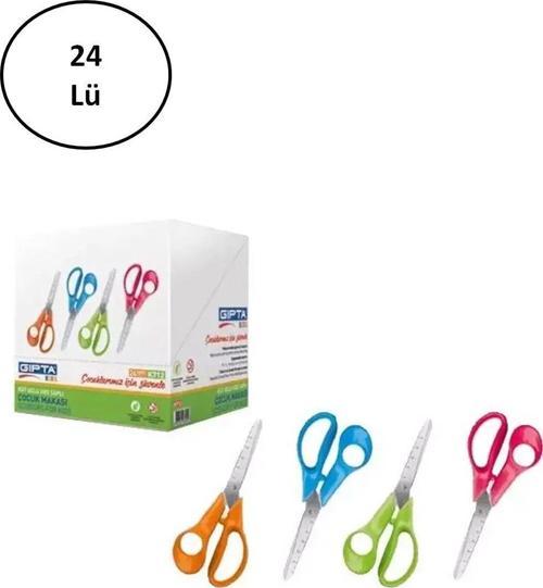 Gıpta Öğrenci Makası Küt Uçlu Ergo Cetvelli 24'Lü