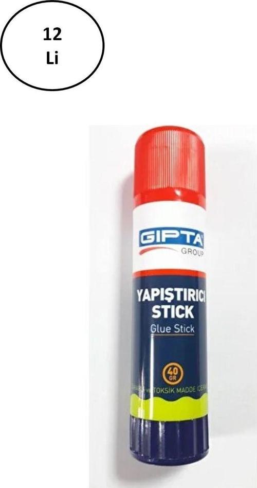 Gıpta Glue Stick Yapıştırıcı 40 Gr Beyaz 12'Li