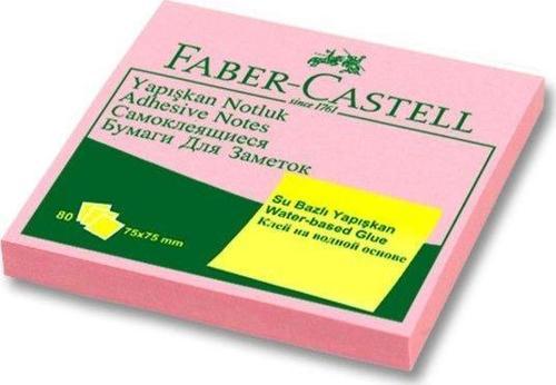 Faber-Castell Harmony 75x75 mm Pembe Yapışkan Notluk