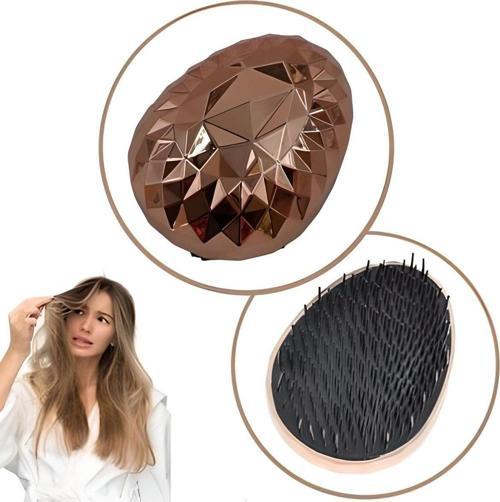 Rose Gold Saç Düzleştirici Tarak Geniş Aralıklı Her Saç Tipine Uygun Fırçalı Saç Düzleşt