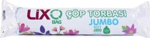 J-250 Jumbo Boy Çöp Torbası 80 X 110 Cm 10 Lu Rulo X 1 Paket = 10 Adet (Mavi)