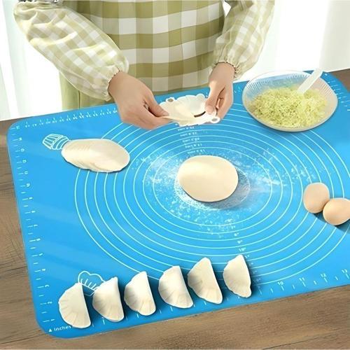 40*50 Cm Silikon Ölçekli Kullanımı Kolay Hamur Açma Matı Ekmek Mantı Makarna Hamuru Yoğurma Matı