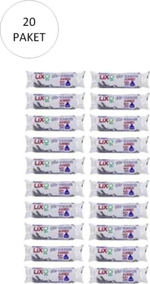 J-650 Jumbo Boy Çöp Torbası 80 X 110 Cm 10 Lu Rulo X 20 Paket = 200 Adet (Siyah)