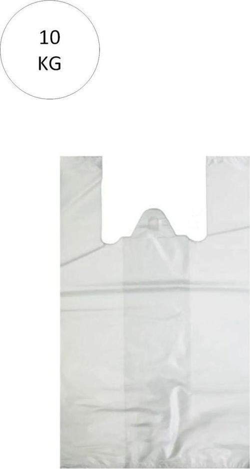 Beyaz Atlet Poşet Küçük Boy 25X45 Cm Takriben 1.110 Adet 10 Kg