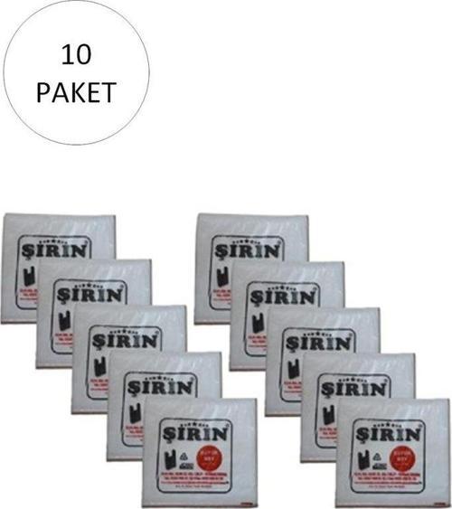 Beyaz Kalın Atlet Poşet Büyük Boy 30X57 Cm 1 Kg 10 Paket (Takriben 450 Adet)