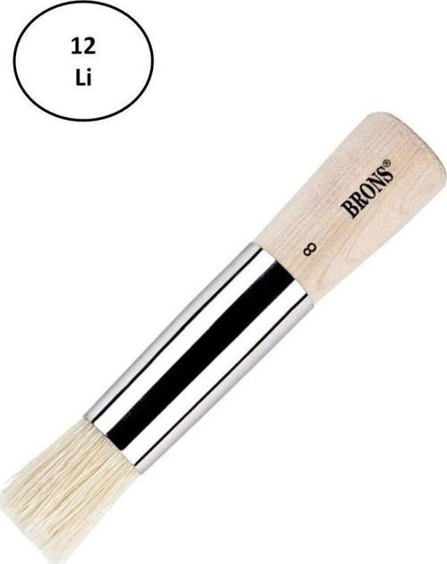 Brons Tampon Fırça No:8 12'Li