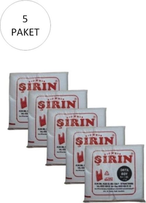 Beyaz Kalın Atlet Poşet Orta Boy 28X50 Cm 1 Kg 5 Paket (Takriben 375 Adet)