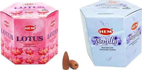 10 Adet Geri Akış Backflow Şelale Tütsü Konisi Tütsü Back Lotus Vanilla