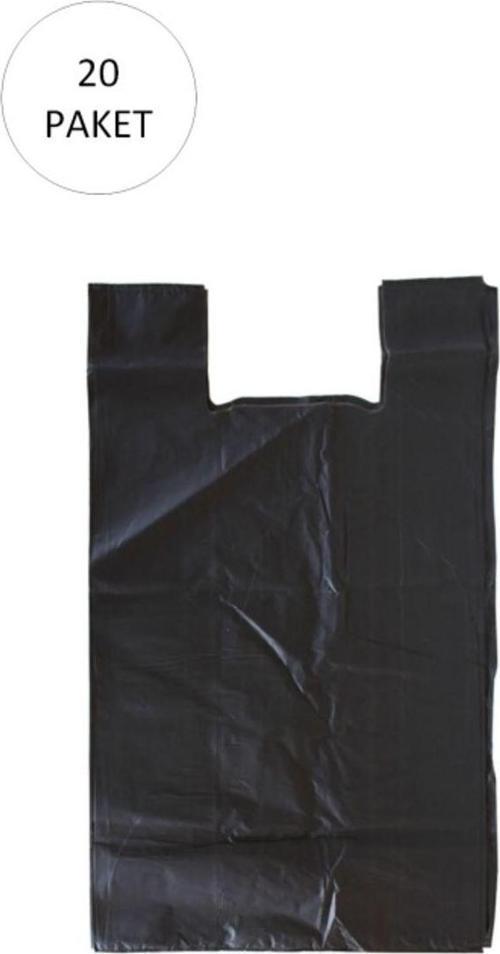 Siyah Hışır Atlet Poşet Mini Boy 22X31 Cm 20 Paket Takriben 10.000 Adet
