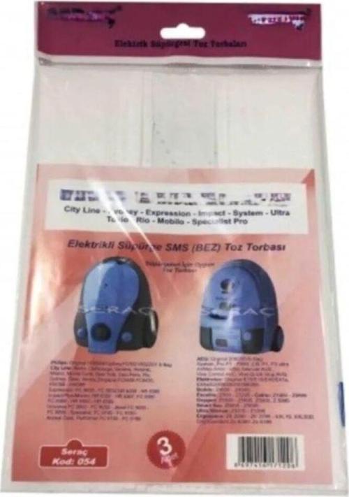 Elektrik Süpürgesi Toz Torbası 3 Lü Philips Sydney Electrolux Aeg