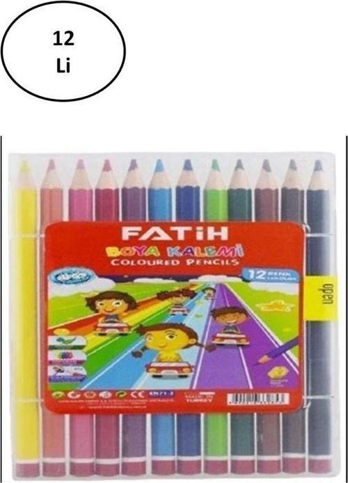 Fatih Kuruboya Mercanlı 12 Renk Çantalı 12'Li