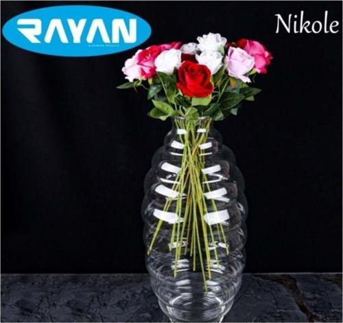 Rayan Nicole 50 Cm Şık Dekoratif Cam Vazo