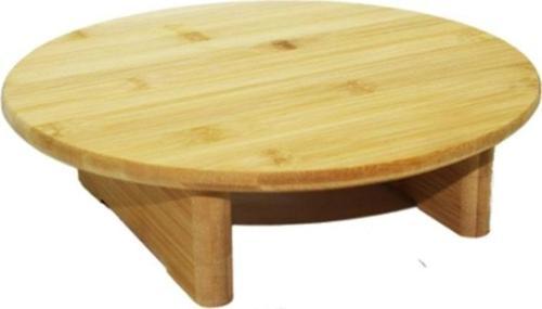 Ahşap Kesim Tahtası Panosu 30 Cm. Yuvarlak Bambu Ayaklı Royaleks-10506