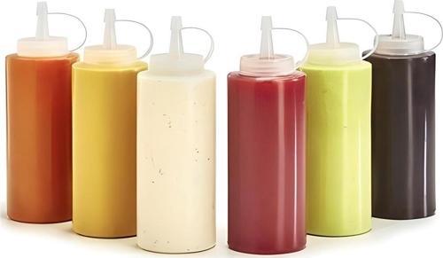 Şeffaf Kapaklı Sızdırmaz Yağlık Sosluk Şişesi Plastik Yağdanlık 400 Ml Ap-9028