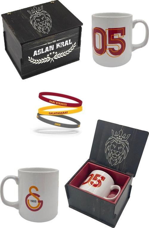 Kupa Gs Orijinal Lisanslı Mug Bileklik Set, Özel Ahşap Kutulu
