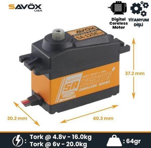 SA1256TGP Digital Servo Coreless Motor With Soft Start High Voltage Titanium Dişli