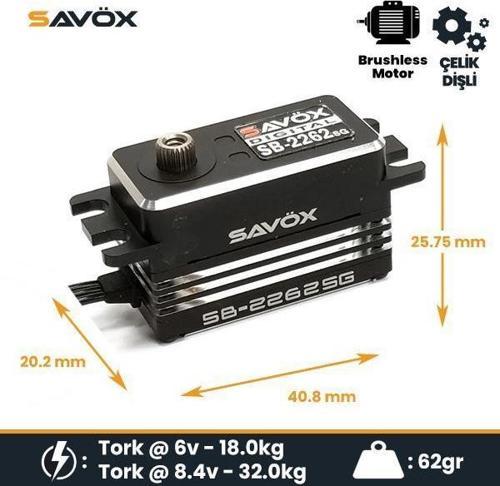 SB2262SG Digital Servo Brushless Motor High Voltage Çelik Dişli