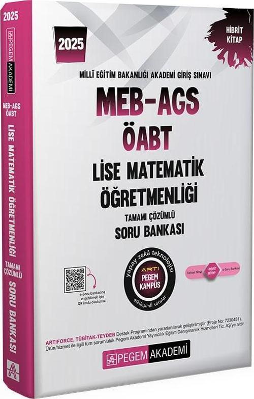 Pegem Akademi Yayıncılık 2025 MEB-AGS-ÖABT Lise Matematik Tamamı Çözümlü Soru Bankası