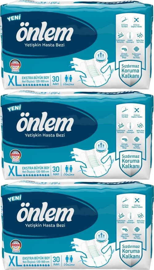 Hasta Bezi Bel Bantlı Tekstil Yüzey Xl Ekstra Büyük 90 Adet