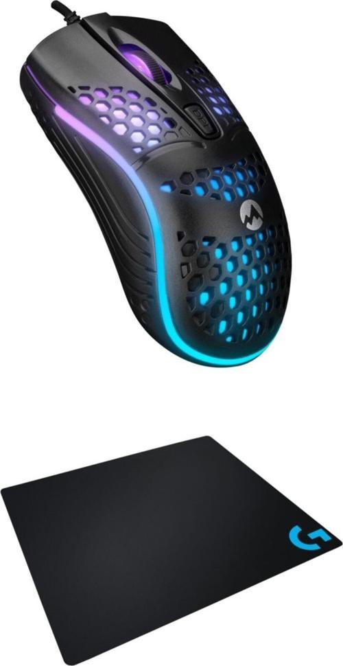 Eco Usb Makrolu 4D Optik Rgb Led 1600Dpı 7 Renk Gaming Oyuncu Mouse + Logitech Mouse Pad